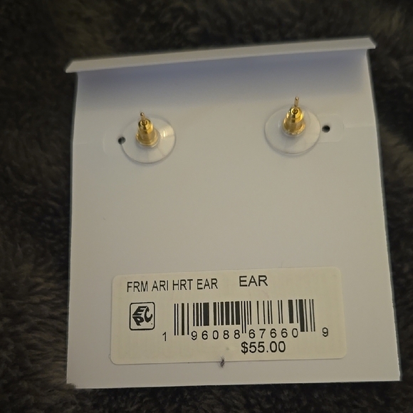 Kendra Scott Gold and Pink Heart Stud Earrings - Picture 2 of 2